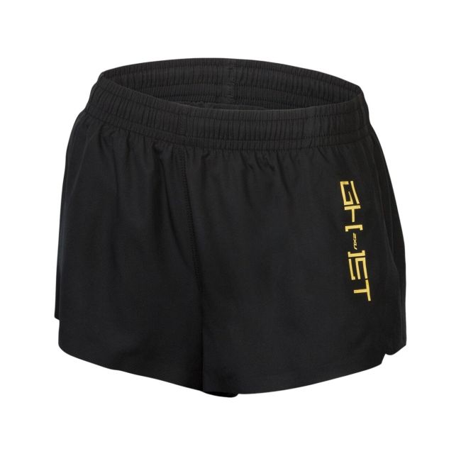 2XU - Pantaloni scurti de alergare pentru femei GHST 3" Stretch Woven Short - negru auriu