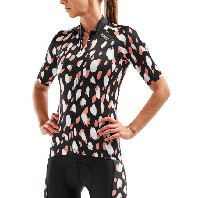 2XU - Tricou pentru ciclism pentru femei - Aero Cycle Jersey - negru multicolor