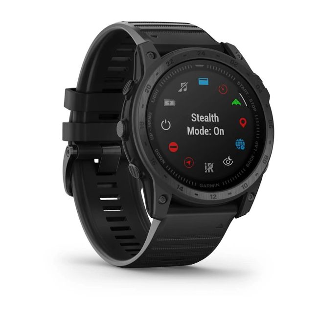 Garmin - Tactix 7 Sapphire ceas multisport cu GPS - ramă neagră Titanium DLC și curea din silicon neagră