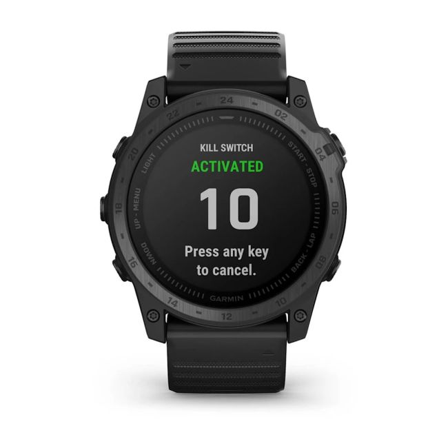Garmin - Tactix 7 Sapphire ceas multisport cu GPS - ramă neagră Titanium DLC și curea din silicon neagră