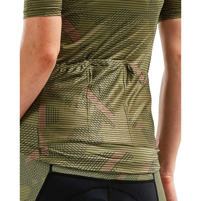 2XU - Tricou pentru ciclism pentru femei - Aero Cycle Jersey - verde camuflaj