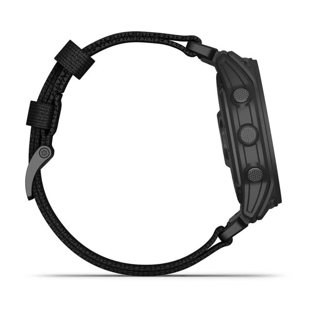 Garmin - Tactix 7 PRO Ballistics Sapphire Solar ceas multisport cu GPS - ramă neagră Titanium DLC și curea din silicon neagră + nailon