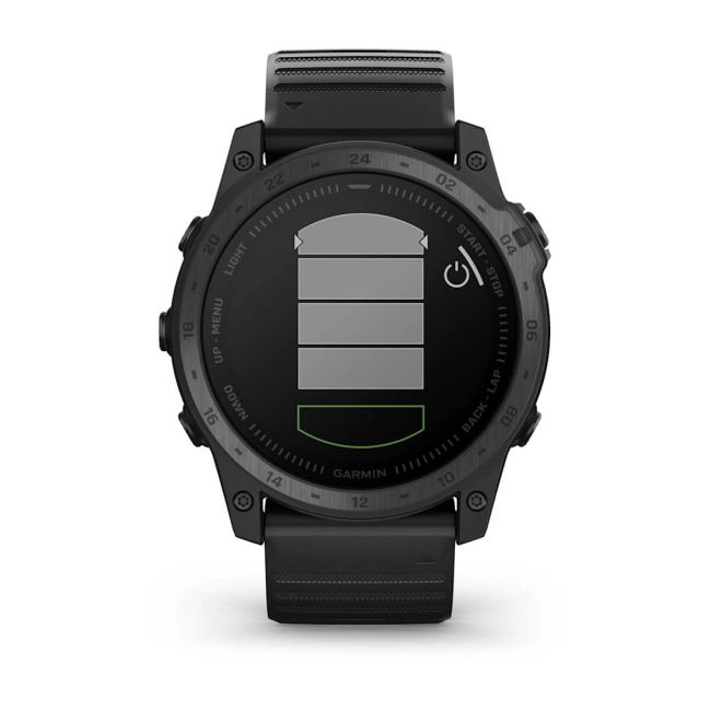 Garmin - Tactix 7 Sapphire ceas multisport cu GPS - ramă neagră Titanium DLC și curea din silicon neagră