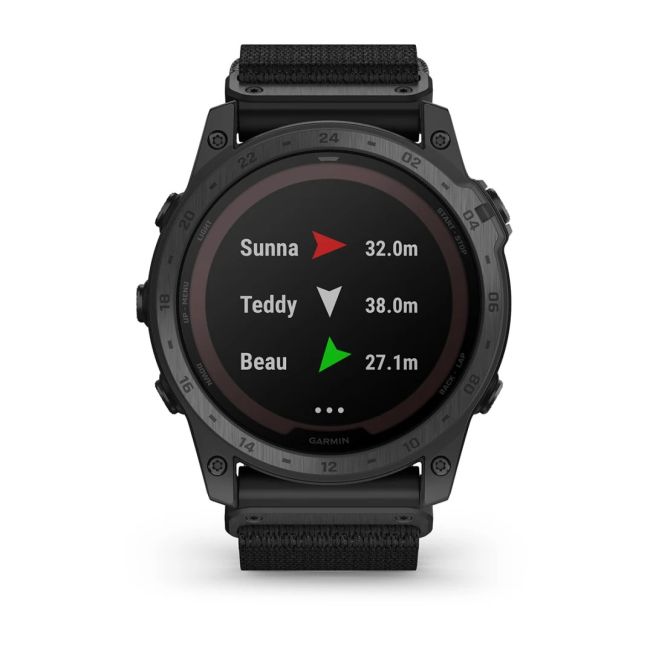 Garmin - Tactix 7 PRO Sapphire Solar ceas multisport cu GPS - ramă neagră Titanium DLC și curea din silicon neagră + nailon