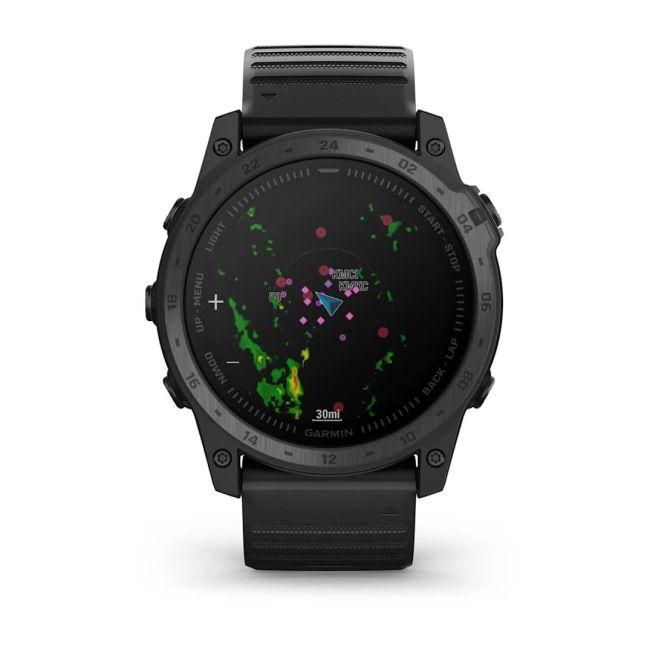 Garmin - Tactix 7 Sapphire ceas multisport cu GPS - ramă neagră Titanium DLC și curea din silicon neagră