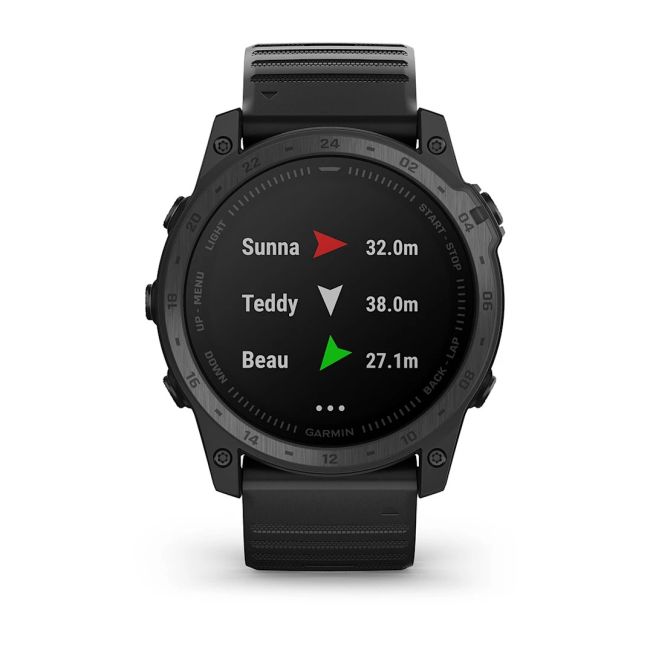 Garmin - Tactix 7 Sapphire ceas multisport cu GPS - ramă neagră Titanium DLC și curea din silicon neagră