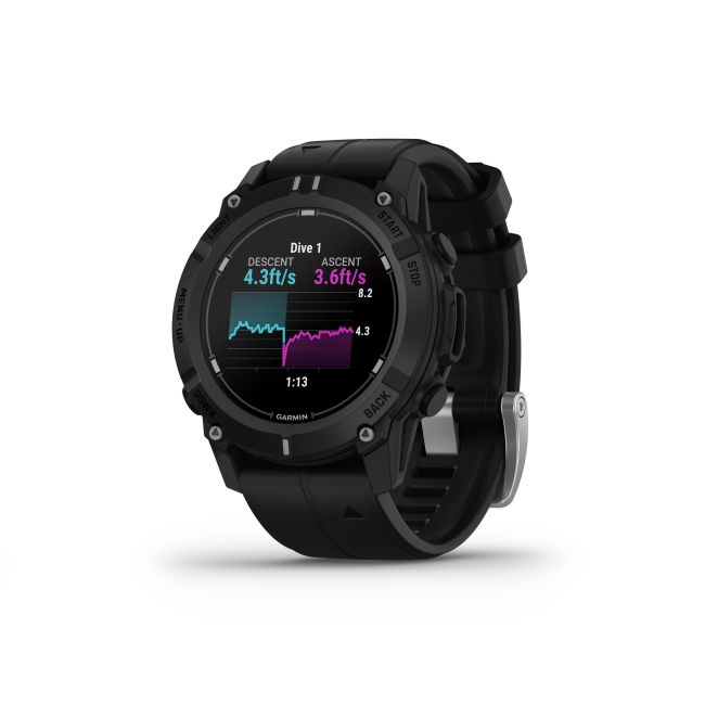 Garmin Descent G2 - 45 mm AMOLED negru - computer scufundări și smartwatch robust cu GPS
