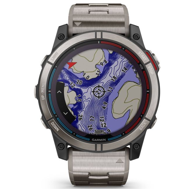 Garmin - quatix 7x Solar Titanium - ceas inteligent premium cu GPS