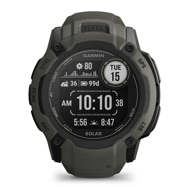 Garmin Instinct 2X Solar - smartwatch robust cu GPS - Verde Moss