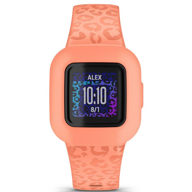 Garmin Vivofit Jr. 3 - portocaliu Peach Leopard - ceas copii