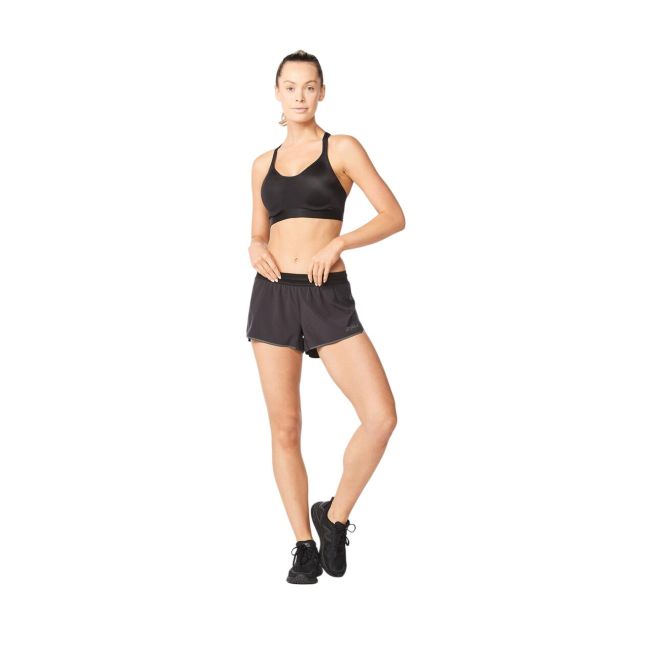 2XU - Pantaloni scurti de alergare pentru femei - Light Speed 3" Short - negru reflectorizant