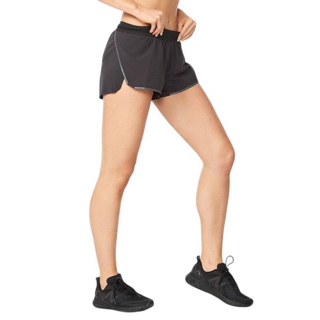 2XU - Pantaloni scurti de alergare pentru femei - Light Speed 3" Short - negru reflectorizant