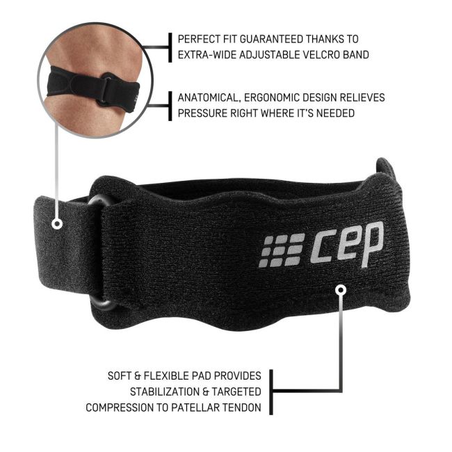 CEP - ortho rotula - Mid Support Compression - Patella Strap - negru