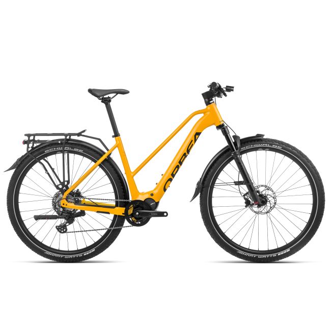 Bicicletă electrică urbană Orbea KEMEN MID SUV 30 - Mango (Gloss) | Black (Matt)