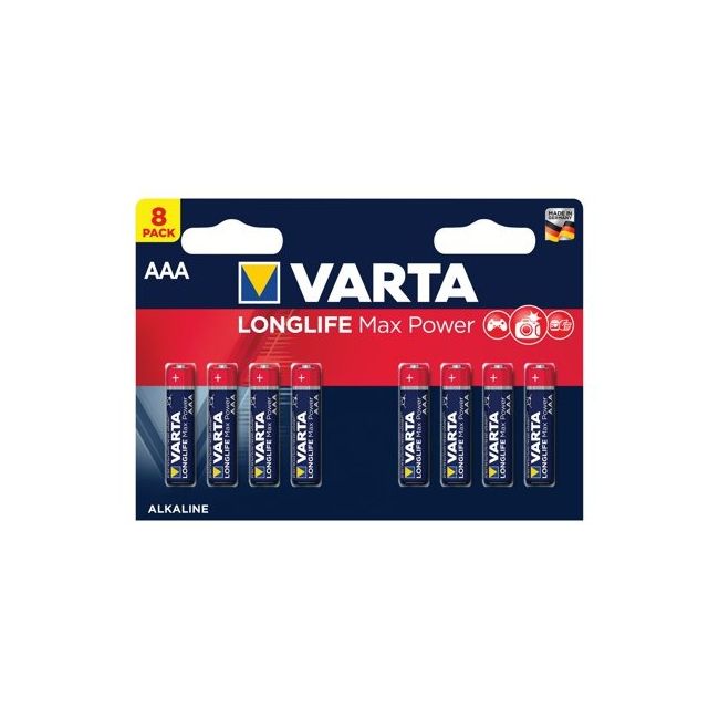 Varta - Set baterii AAA - Longlife Max Power - 8 buc