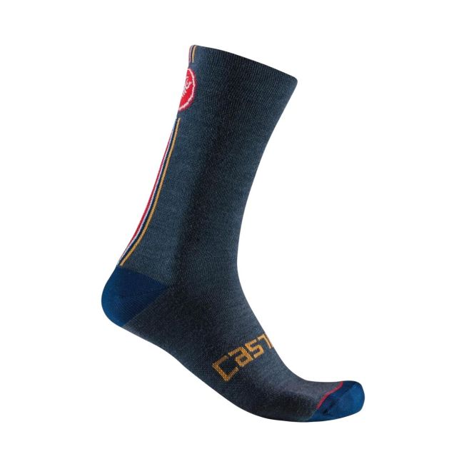 Castelli - sosete ciclism - Racing Stripe 18 - bleumarin