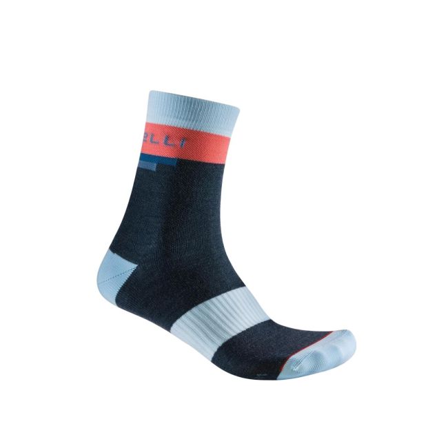 Castelli - sosete ciclism - Velocissima 2 Thermal - bleumarin |bleu | corai - S/M - 35-38