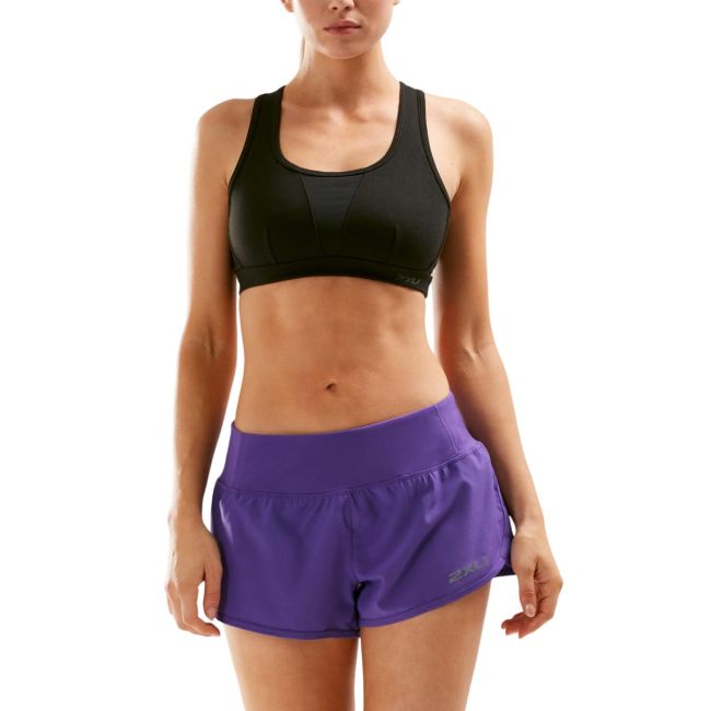 2XU - Pantaloni scurti alergare pentru femei XVENT 3"Free Short - Mov ultraviolet
