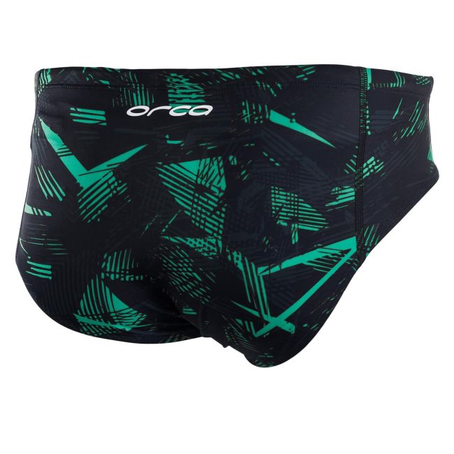 Orca - Slip inot pentru barbati - Brief swimsuit - print negru verde