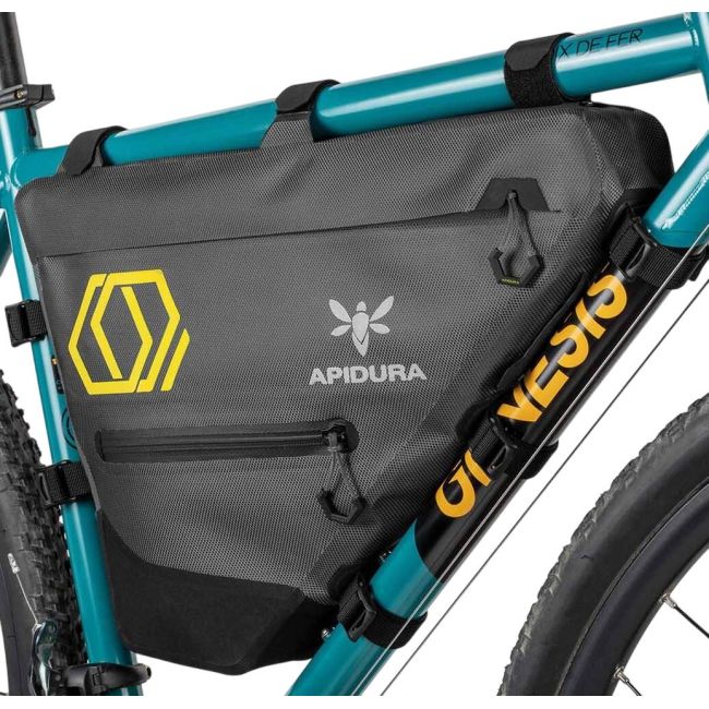 Apidura - geanta cadru bicicleta Expedition Full Frame Pack 6 litri - gri negru galben