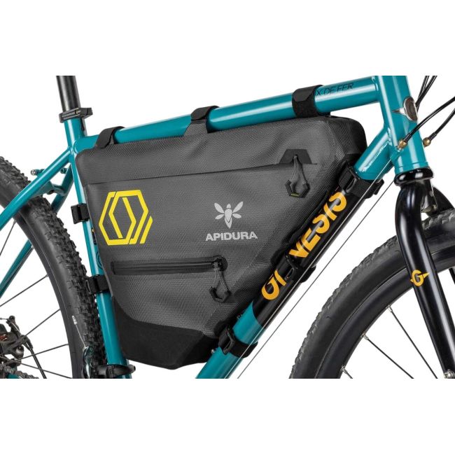 Apidura - geanta cadru bicicleta Expedition Full Frame Pack 14 litri - gri negru galben