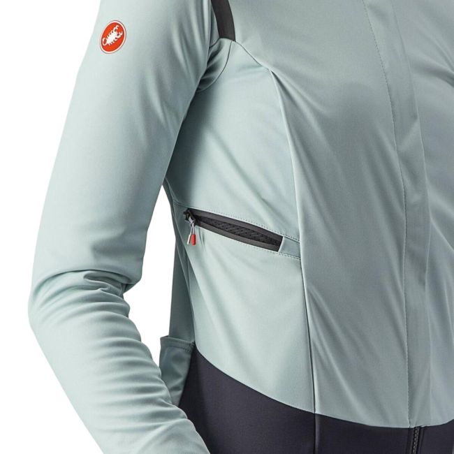 Castelli - jacheta ciclism vreme rece pentru femei Alpha Ros 2 W Jacket - albastru deschis negru