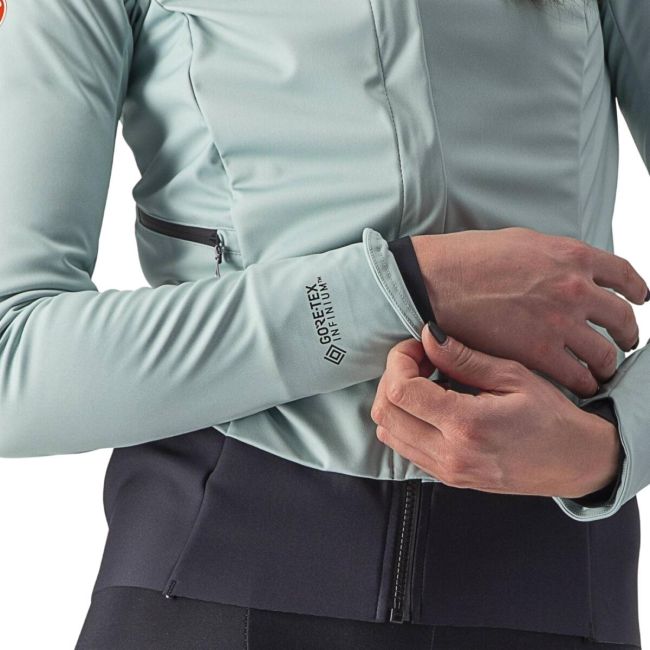 Castelli - jacheta ciclism vreme rece pentru femei Alpha Ros 2 W Jacket - albastru deschis negru