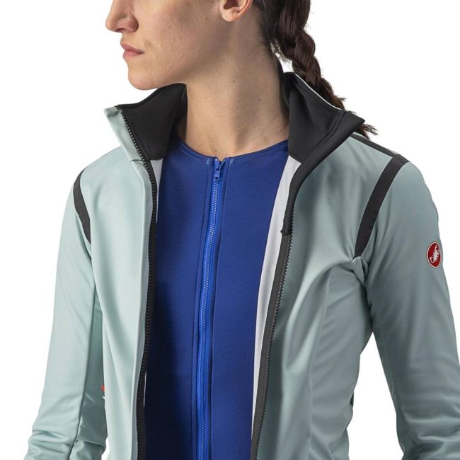Castelli - jacheta ciclism vreme rece pentru femei Alpha Ros 2 W Jacket - albastru deschis negru