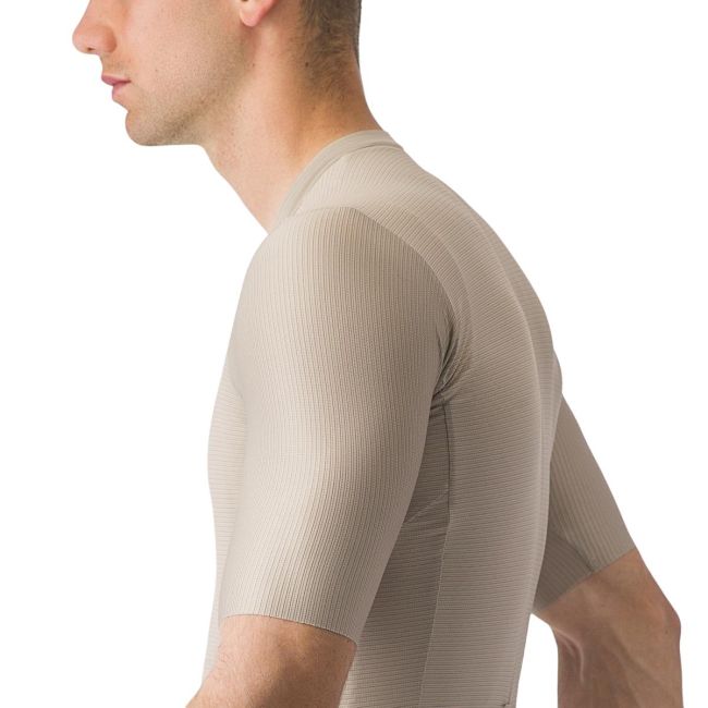 Tricou cu maneca scurta Castelli Espresso Crem
