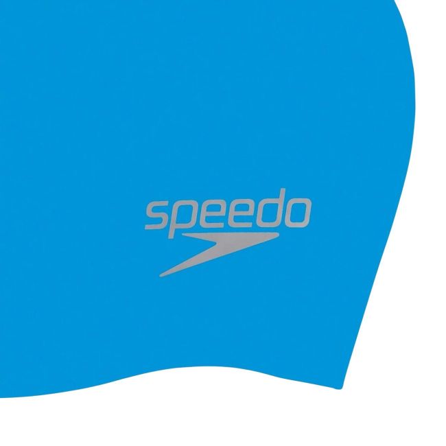 Speedo - casca inot silicon - Plain Moulded - Albastru |Argintiu