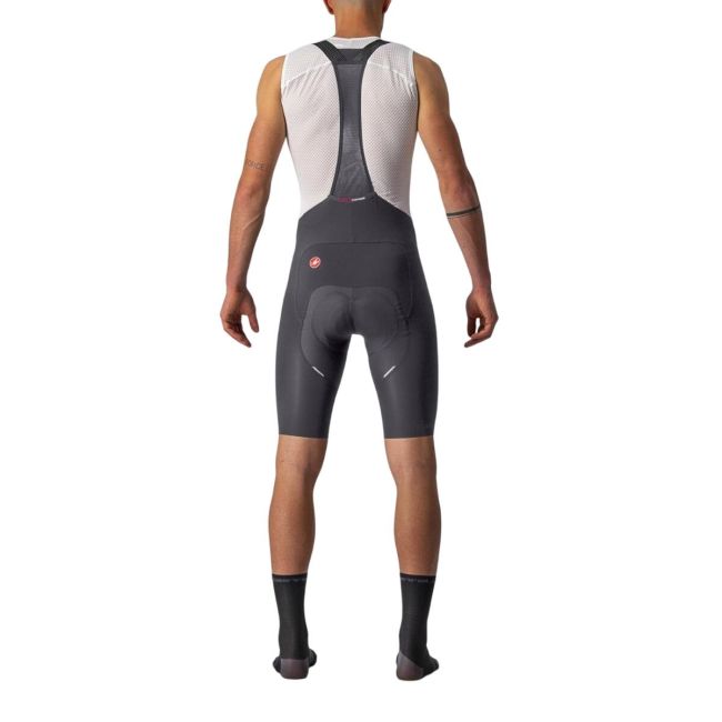 Castelli - Pantaloni ciclism scurti cu bretele  Free Aero RC bibshorts - gri antracit