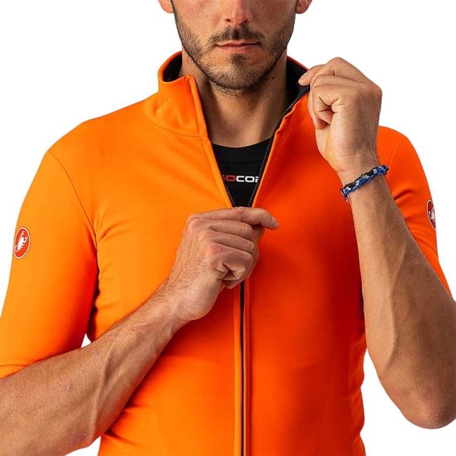 Castelli - Jacheta ciclism cu maneca scurta Perfetto RoS Light - portocaliu briliant