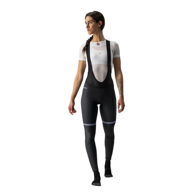 Castelli - pantaloni lungi ciclism cu bretele femei vreme rece si vant Polare 3 Bibtights - negru