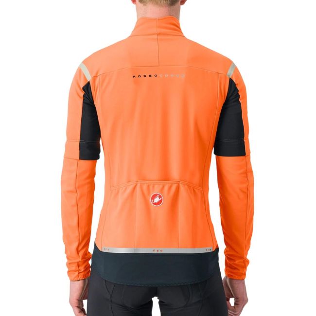 Castelli - Jacheta ciclism vreme rece sau iarna Perfetto RoS Convertible Jacket - portocaliu gri inchis