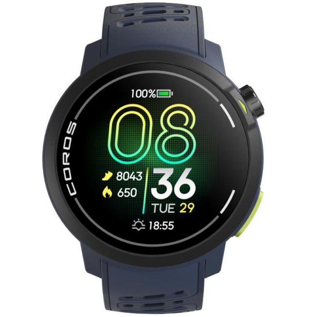 Coros - Pace Pro - ceas multisport GPS - curea silicon - Albastru