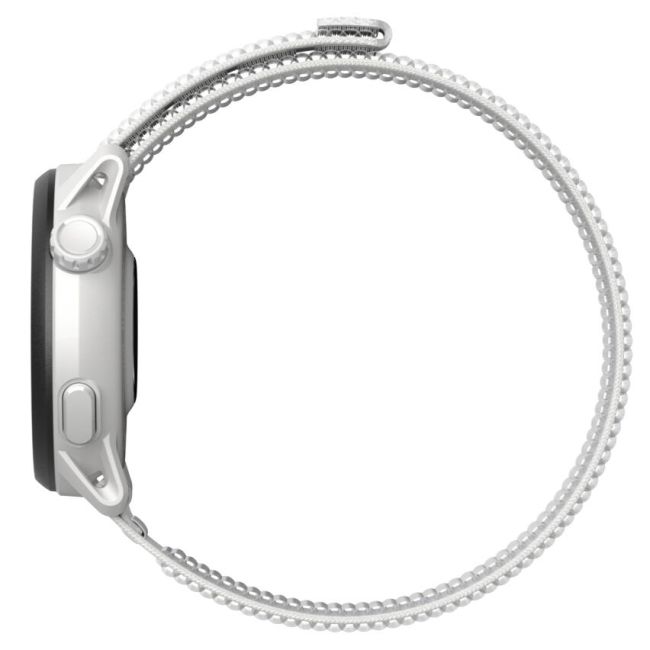 Coros - Pace 3 - ceas multisport GPS - alb rosu Chalk - curea alba/nailon