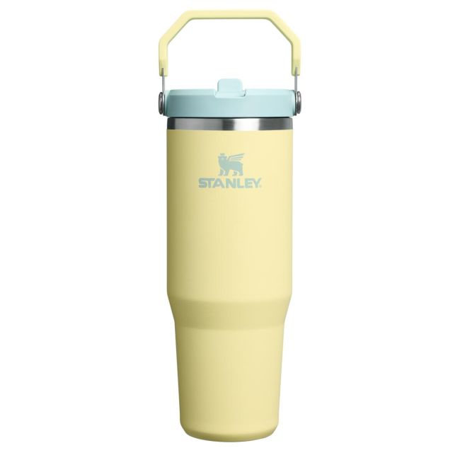 Stanley - termos tip sticla cu pai - Iceflow Flip Straw Tumbler 2.0 - galben - 0.89 L