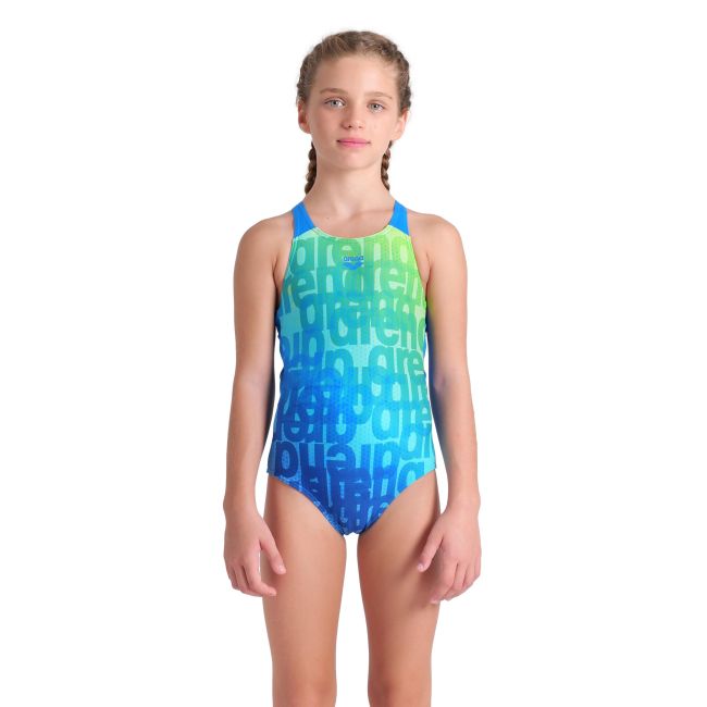 Arena - costum baie intreg pentru fete - G Multi Colours V Back - Blue River I Multi-Blue