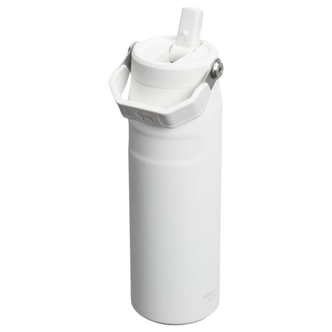 Stanley - termos tip sticla cu pai - Iceflow Flip Straw 2.0 - alb - 0.7 L