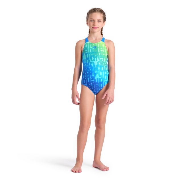 Arena - costum baie intreg pentru fete - G Multi Colours V Back - Blue River I Multi-Blue
