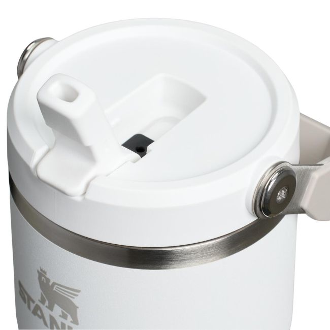 Stanley - termos tip sticla cu pai - IceFlow™ Flip Straw Tumbler - 0.6L - alb frost