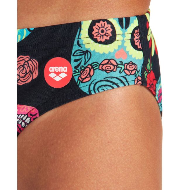 Arena - costum inot baieti - slip - Crazy Skulls Carnival Jr - Black | Multi
