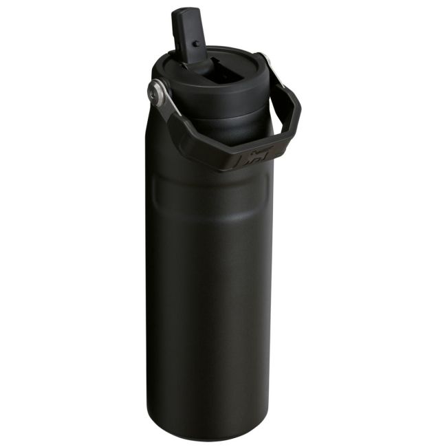 Stanley - termos tip sticla cu pai - Iceflow Flip Straw 2.0 - negru - 0.7 L