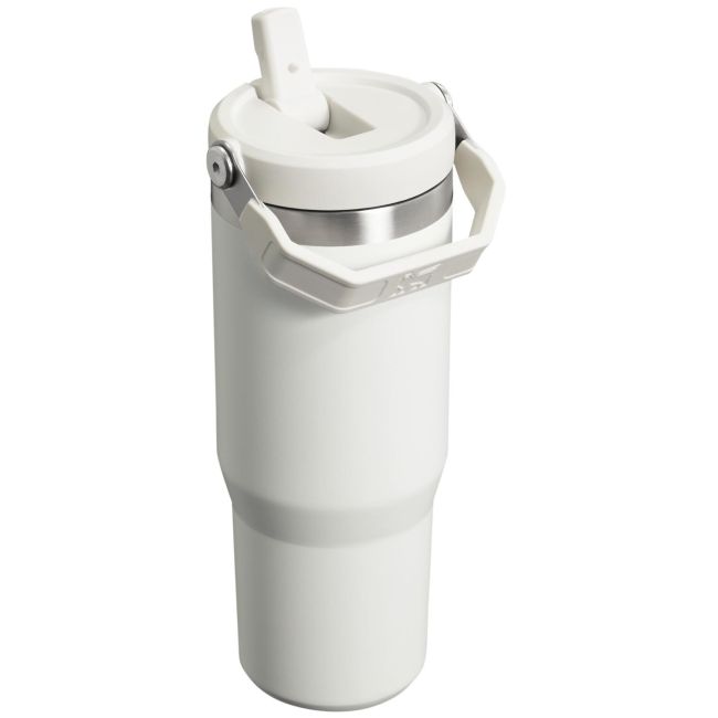 Stanley - termos tip sticla cu pai - Iceflow Flip Straw Tumbler 2.0 - alb - 0.89 L