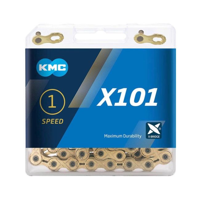 KMC - lant - 1 viteza - X101 - 112 zale - gold