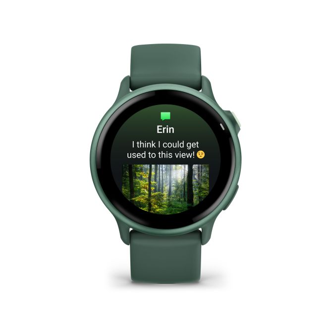 Garmin - vivoactive 6 smartwatch cu GPS și AMOLED - ramă și carcasă verde Jasper - bratara din silicon verde Jasper