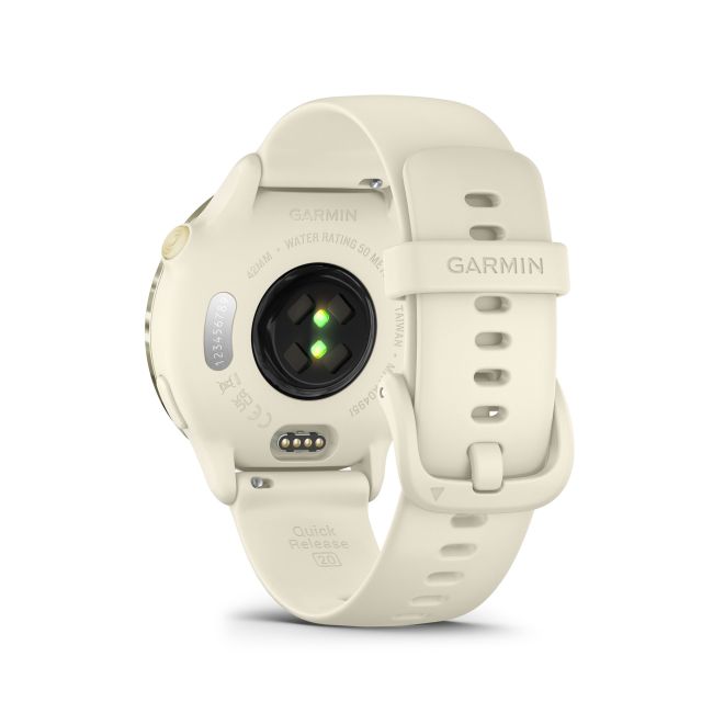 Garmin - vivoactive 6 smartwatch cu GPS și AMOLED - ramă lunar gold - carcasă lunar şi bratara din silicon Bone