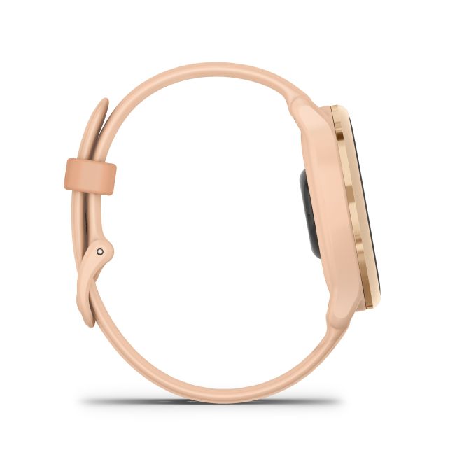 Garmin - vivoactive 6 smartwatch cu GPS și AMOLED - ramă și carcasă roz Metallic Pink Dawn - bratara din silicon roz Pink Dawn