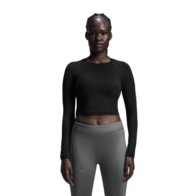 On - bluza - Studio Long-T Crop W - Black