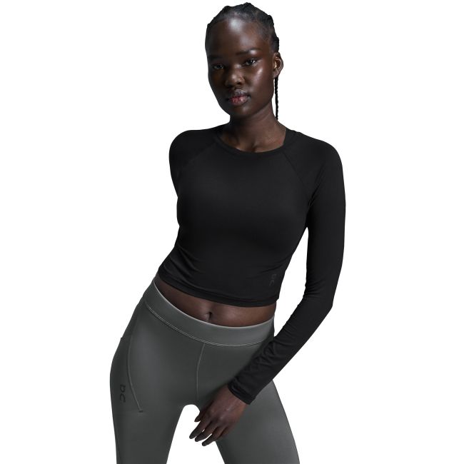 On - bluza - Studio Long-T Crop W - Black